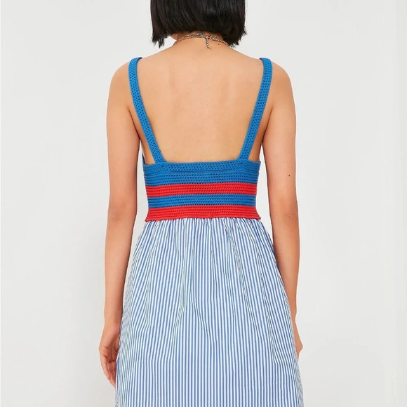 NWT KULE The Esmee Knit Bodice Mini Dress in Royal Poppy Size XL - Picture 2 of 8